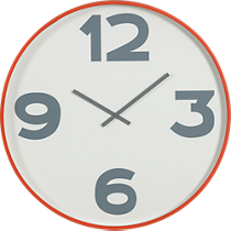 12-3-6-9 24" wall clock