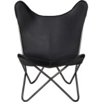 1938 black leather butterfly chair