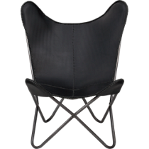 1938 black leather butterfly chair