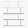 3.14 white bookcase. 47.75"Wx11.75"Dx55"H
