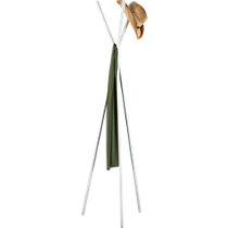 3 prong white coat rack