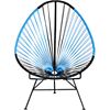 acapulco black/blue lounge chair.overall: 30.5"Wx35.5"Dx37"Hseat: 13"H