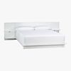 andes white queen bed (mattress sold separately).overall: 100"Wx84"Dx30.5"Hfootboard: 6.25"H