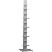 array silver bookcase