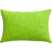 basis bright green 18"x12" pillow