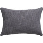 basis grey 18"x12" pillow with down-alternative insert.