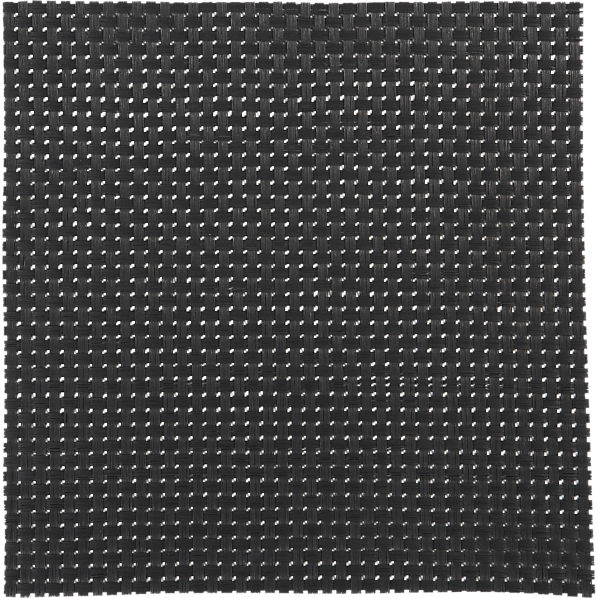 BasketweaveSqPlacematBlkF8