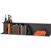 bent metal black wall shelf