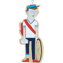 bike messenger ornament