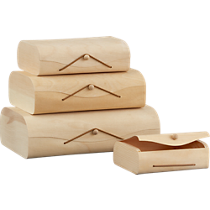 birch storage boxes set of four