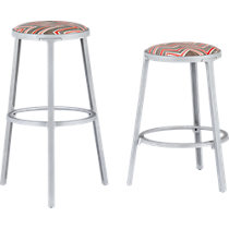 block printed barstools