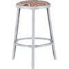 block printed 24" counter stool. 17"dia.x24"H