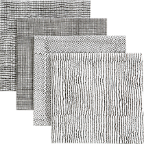 block print charcoal napkins set of four