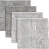 set of 4 block print charcoal napkins