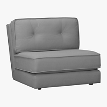 botao grey armless sectional chair