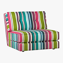 botao stripe armless sectional chair