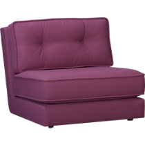 botao violet armless sectional chair