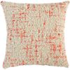 bouclé orange pillow.