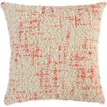 bouclé orange 20" pillow