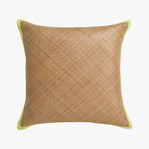 brasil 20" pillow with chartreuse