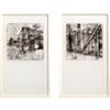 bridge architecture and <br>landscape prints set of two