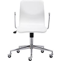 bubble white leather office chair