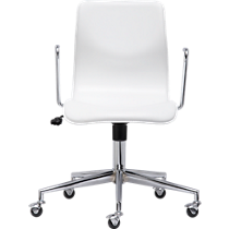 bubble white leather office chair