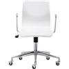 bubble white leather office chair