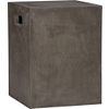 cement grey side table. 13.75"sq.x18.25"H