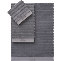 rayon bamboo channel grey bath towels