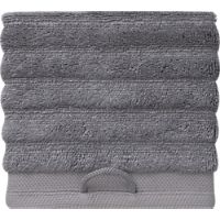 rayon bamboo channel grey washcloth