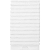 rayon bamboo channel white hand towel