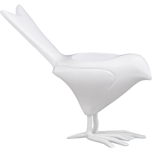 ChickTealightHldrWhiteLLF11