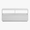 chill white mini media console. 40"Wx20"Dx19.25"H