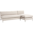 cielo II 2-piece sectional sofa (armless loveseat, armless chaise)