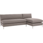 cielo II 2-piece sectional sofa (armless loveseast, armless chaise)