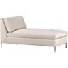 chaise in ivory. overall: 31"Wx60"Dx30"Hseat: 17"H