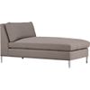 chaise in shadow. overall: 31"Wx60"Dx30"Hseat: 17"H