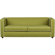 club moss sofa with piping