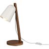 clutch walnut table lamp. 9.5"Wx6.5"Dx16.25"H