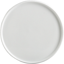 crewcut round white appetizer plate