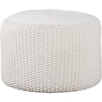 criss knit indoor-outdoor pouf