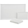 5-piece set. four 6.75"Wx5.25"D small platters, one 16.75"Wx10"D large platter.