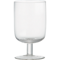 curve short clear wine glass