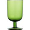 curve short green wine glass