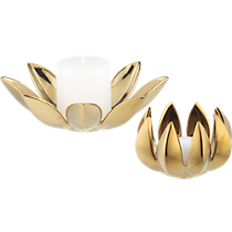 2-piece dahlia candleholder set