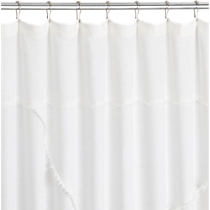 deconstructed linen shower curtain