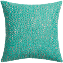 diamond weave aqua 18" pillow