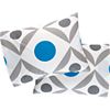 set of two dot trellis standard shams. 20"Wx26"L