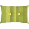 button-up double green stripe 18"x12" pillow